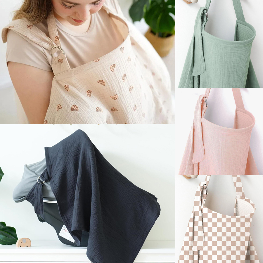 Nursing Cover Breastfeeding - Mousseline Borstvoedingshoes Draagbare 100% Katoenen Voedingshoes