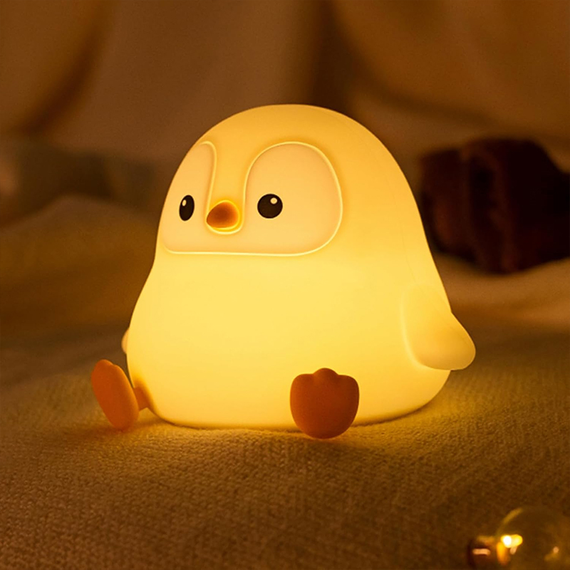 Baby Nursery Table Lamp - Schattig pinguïnnachtlampje Siliconen slaaplamp voor kinderkamer