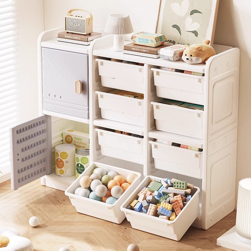 Baby Nursery Unit - Kinderspeelgoedopbergorganisator met sorteerbakken Kindveilige speelkamerkast voor