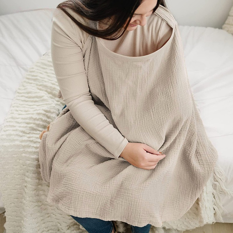 Nursing Cover Breastfeeding - Voedingshoes voor borstvoeding Lichtgewicht ademende sjaal