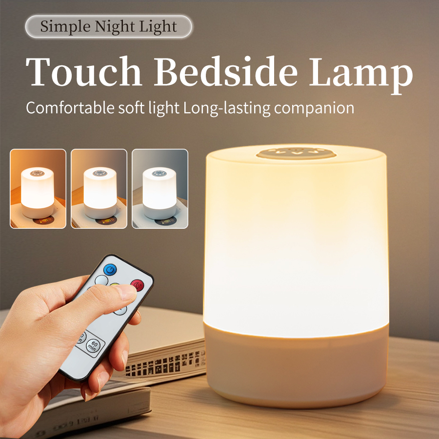 Baby Nursery Table Lamp - Oplaadbaar led-nachtlampje met afstandsbediening Timing Dimbare
