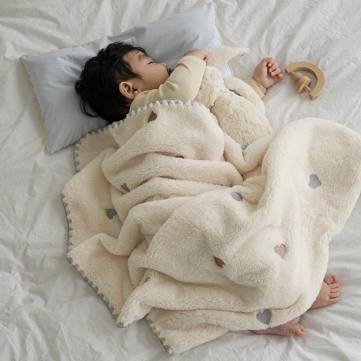 Baby Boy Nursery Quilt - Winter Baby Dekens Pasgeboren Fleece Fluwelen