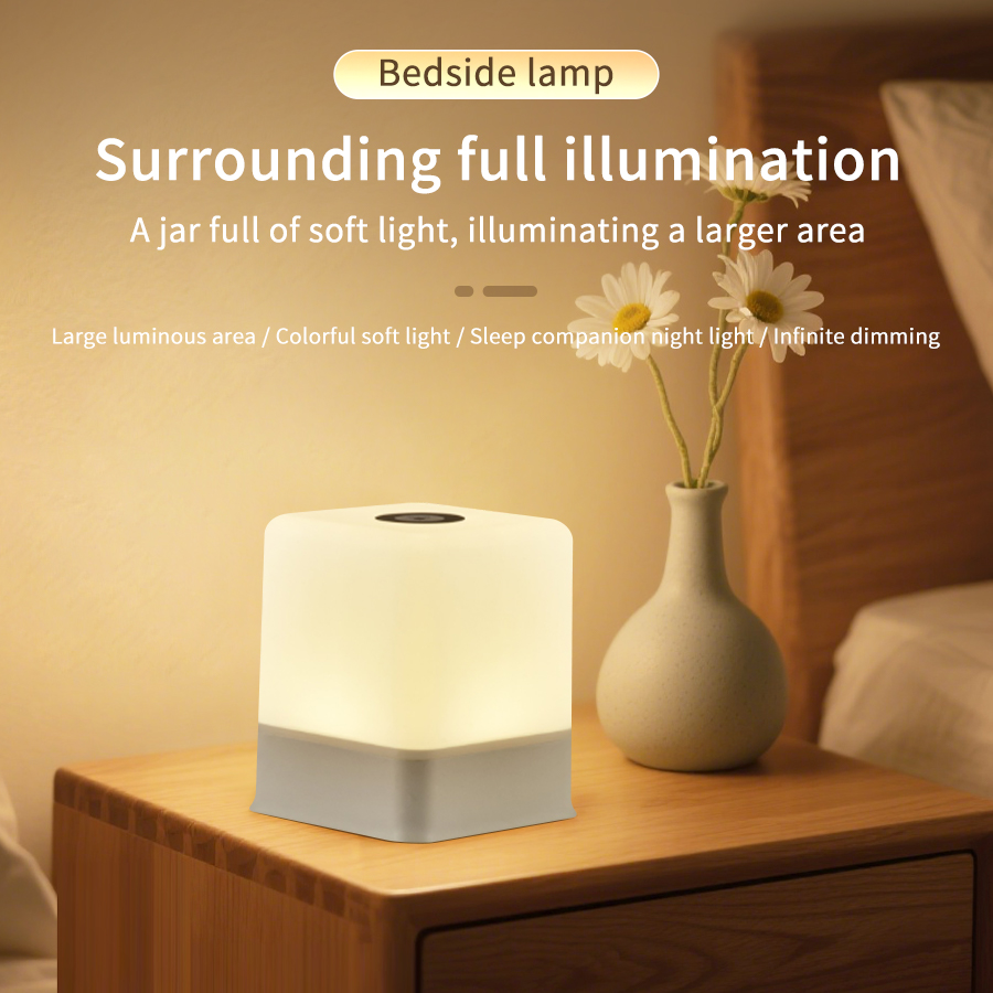 Baby Nursery Table Lamp - LED Touch Nachtlampje Oplaadbare bedlamp 3