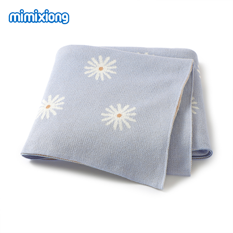 Baby Boy Nursery Quilt - Baby Bloemen Dekens Gebreid Alle Seizoenen