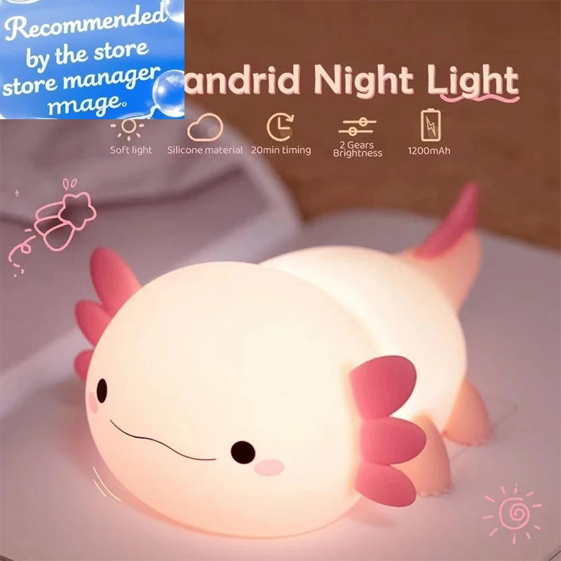 Leuke Axolotl-nachtlampje Sili - Baby Nursery Table Lamp recensie en prijs