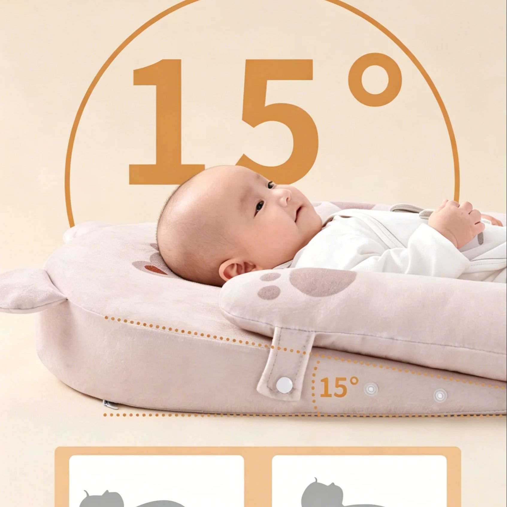 Comfortabele ligpositie voor b - Baby Nursery Pillow recensie en prijs