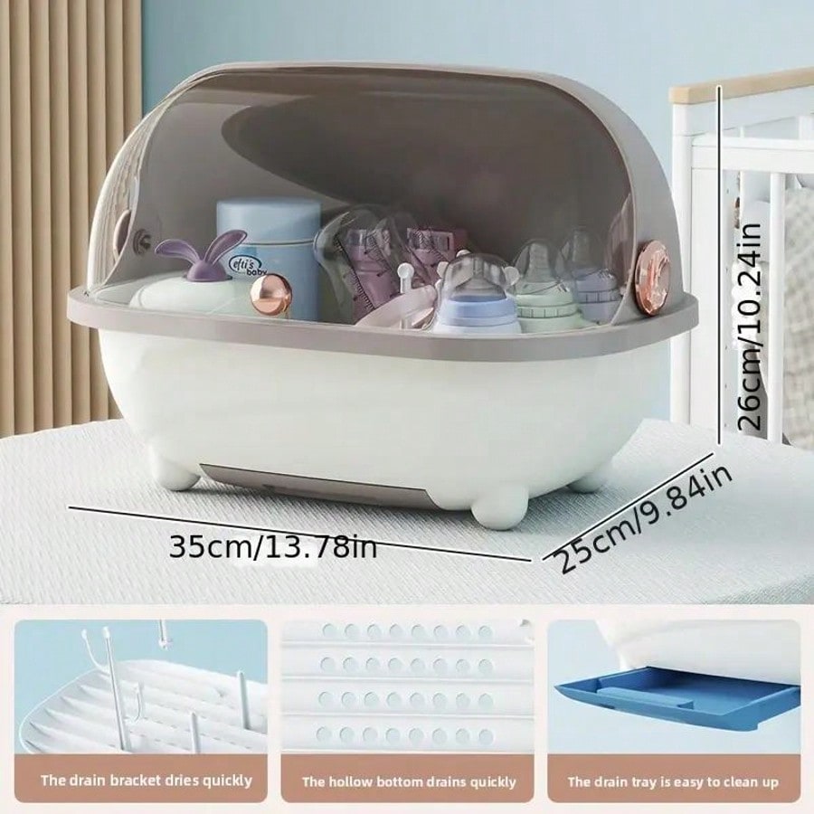 Babyflesdroogrek met opbergdoo - Baby Nursery Unit recensie en prijs