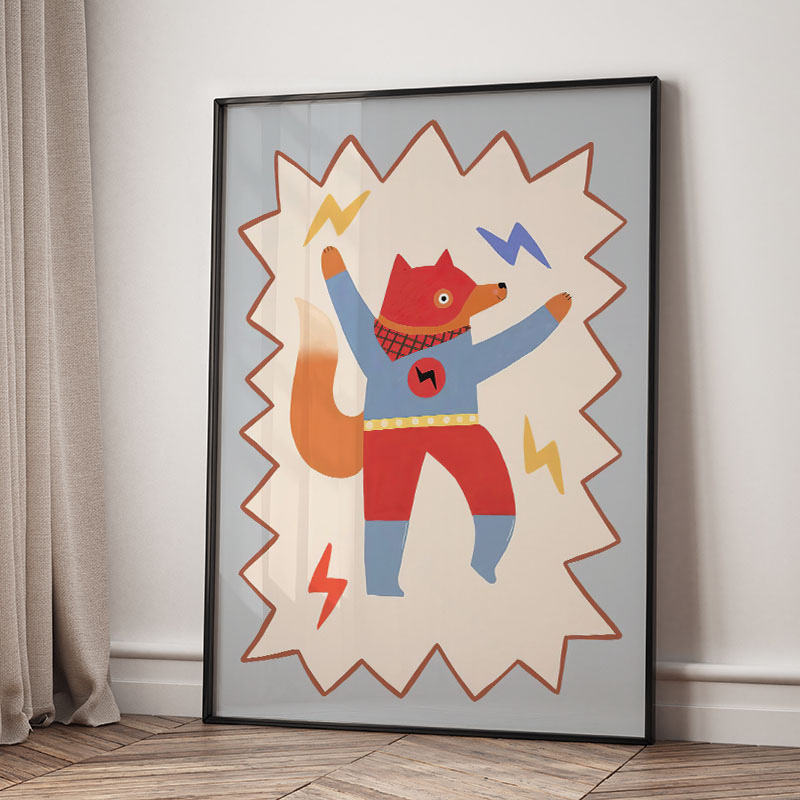 Grappige cartoon super coole k - Baby Nursery Things recensie en prijs